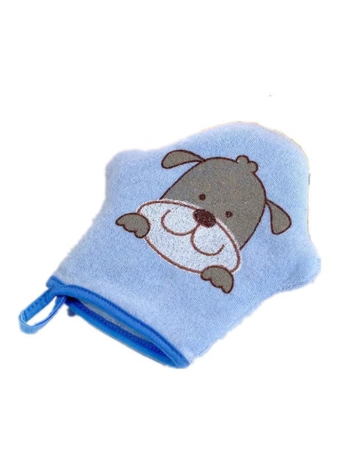 Cartoon Printed Plush Animal Bath Gloves