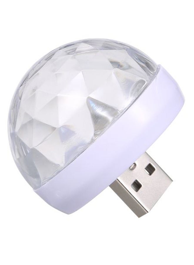 USB Colourful LED Stage Lamp Light White/Clear/Silver 4 x 4centimeter