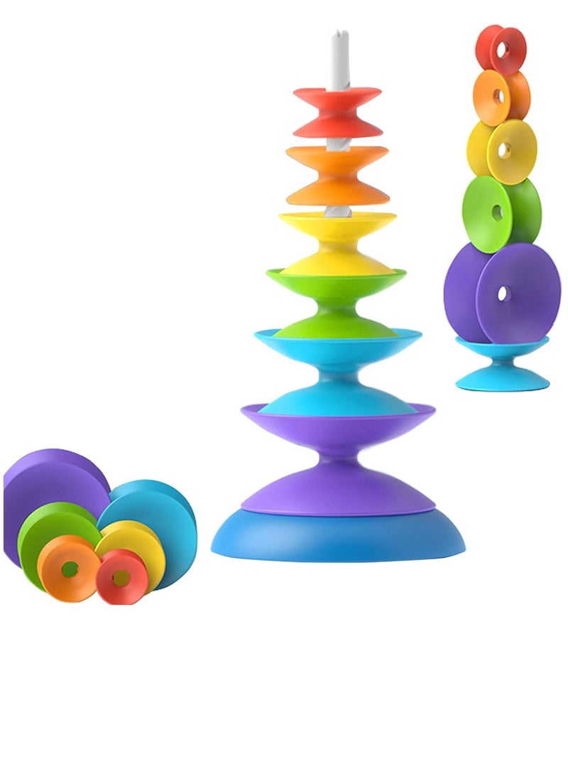 Stacking Toys for Toddlers 1-3 Educational Spinning Toys for Toddlers 1-3, Autism Sensory Toys Montessori Baby Stacking Toys