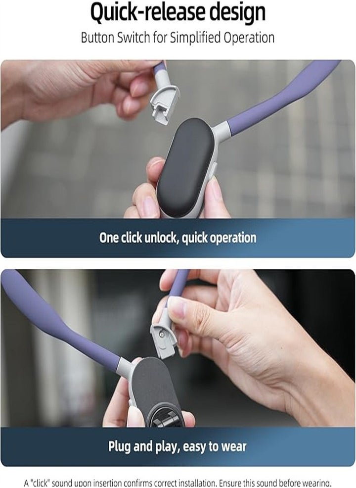 New Neck Phone Holder, Neck Phone Holder POV/Vlog Selfie Holder Hands-Free Phone Neck Holder Video Recording Chest Holder for iPhone 15 14 13 12 Series and All Smartphones (Blue)