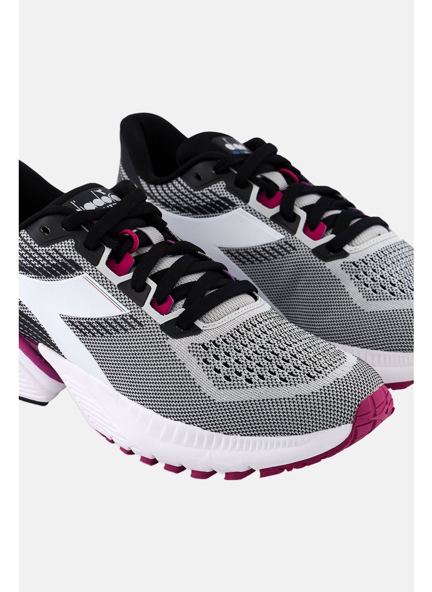 Women Lace Up Training Shoes, Black