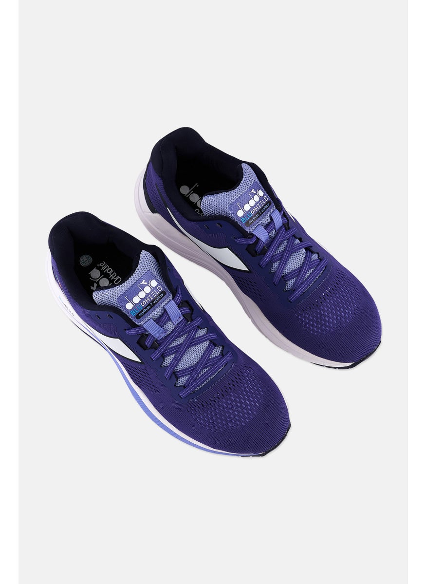 Women Lace Up Training Shoes, Blue