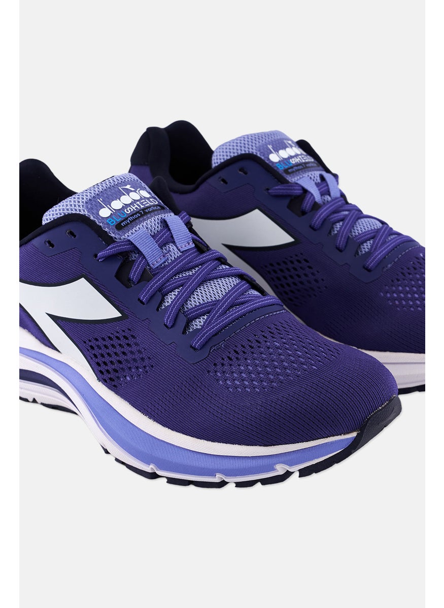 Women Lace Up Training Shoes, Blue