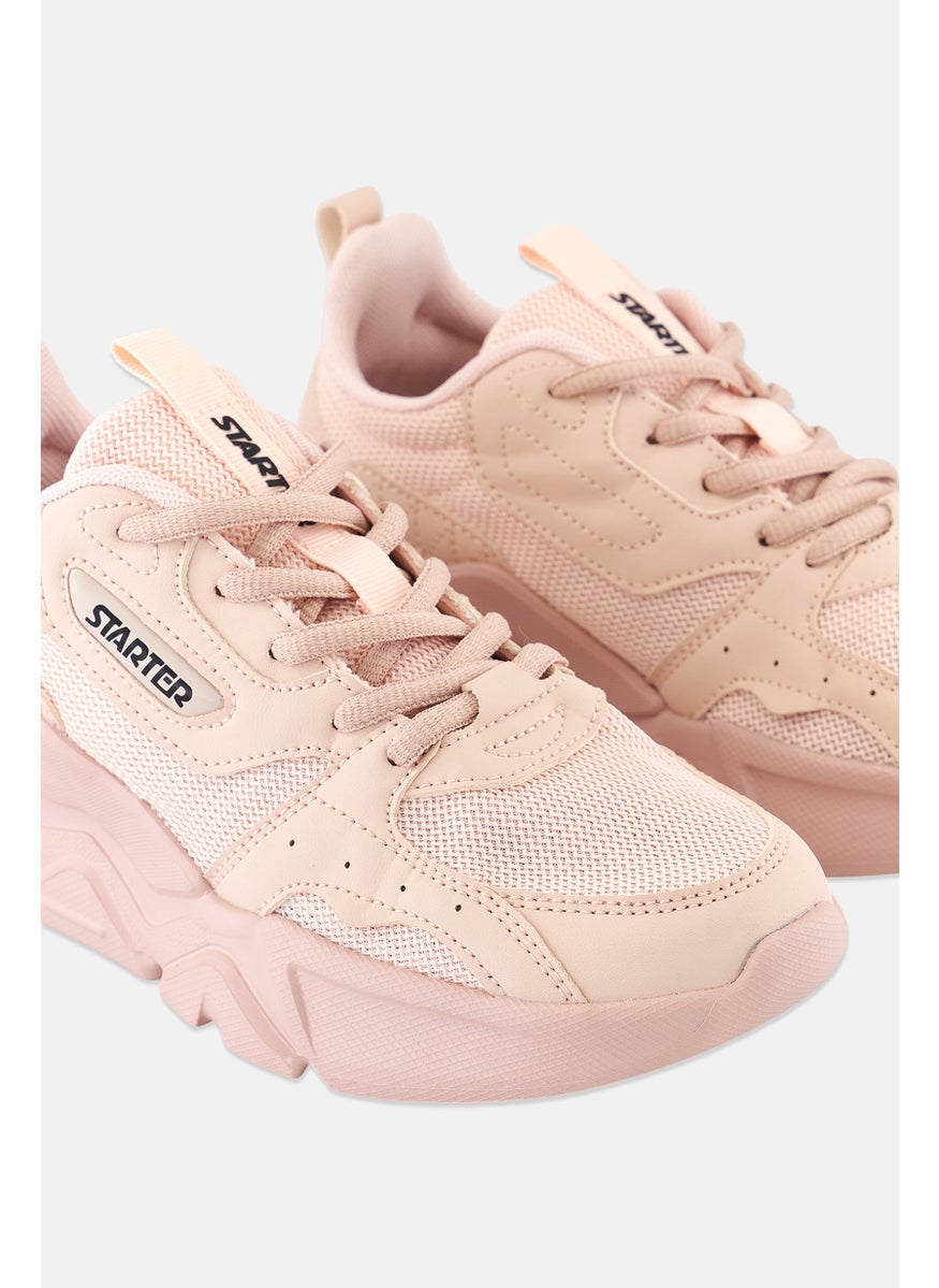 Women Lace Up Sports  Shoes, Pink