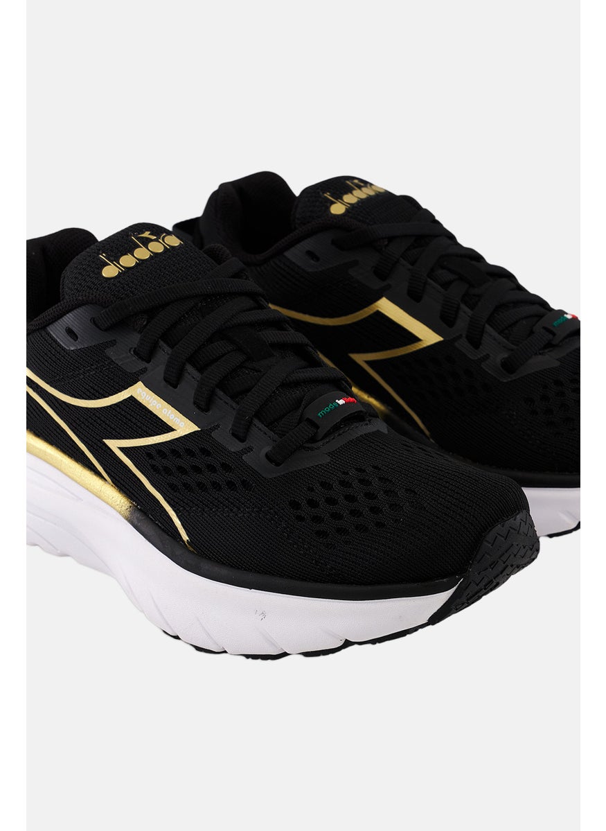 Women Equipe Atomo Lace Up Running Shoe, Black Combo