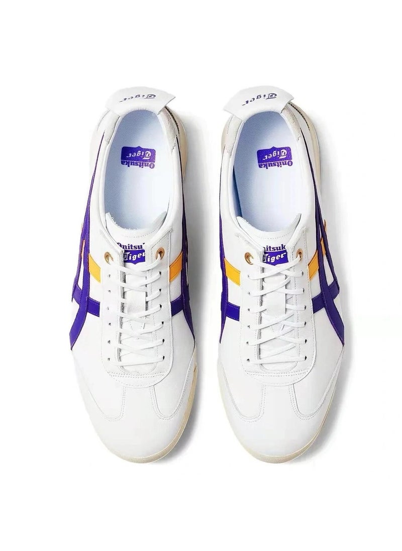 Mexico66 EX Thick Sole Casual Shoes White/Purple/Yellow For Women and Men