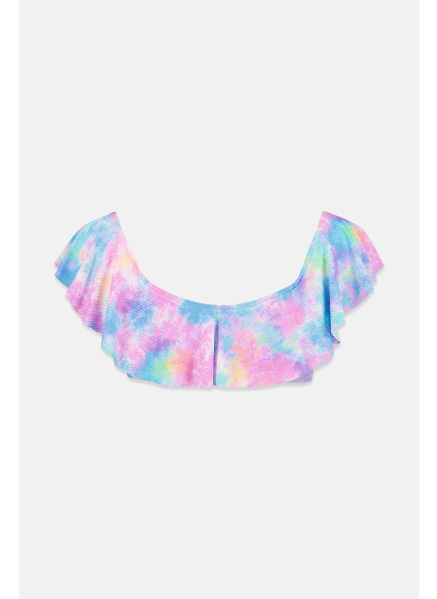 Women Padded Tie Dye Bikinis Top, Cotton Candy Tie Dye