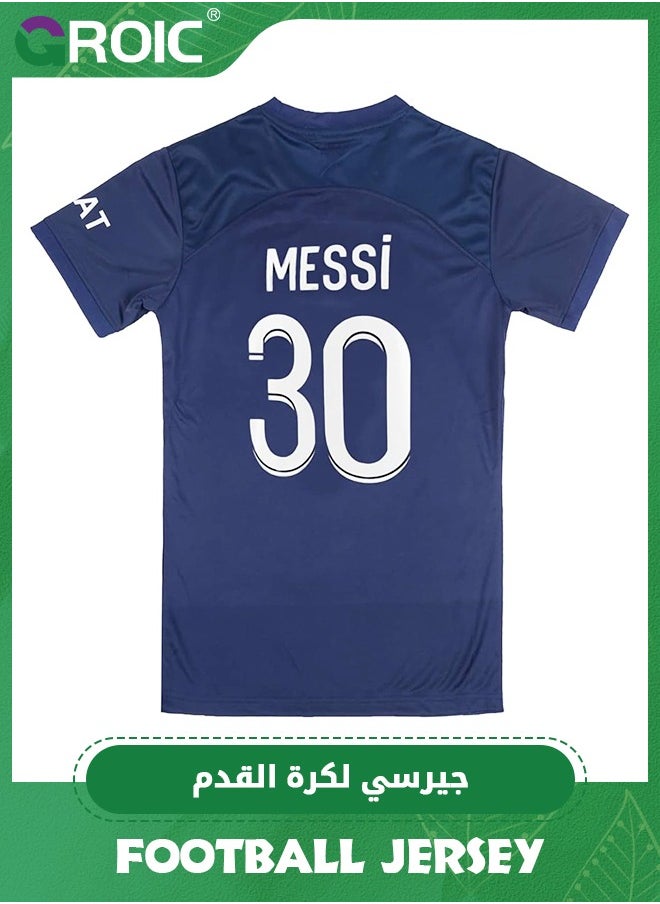 3 Piece Soccer Football Jersey Set, 2022 Paris Legend Leo #30 Messi Football Jersey, Short and Socks Set, Youth & Men' Soccer Jersey 3 Piece Set for Soccer Football