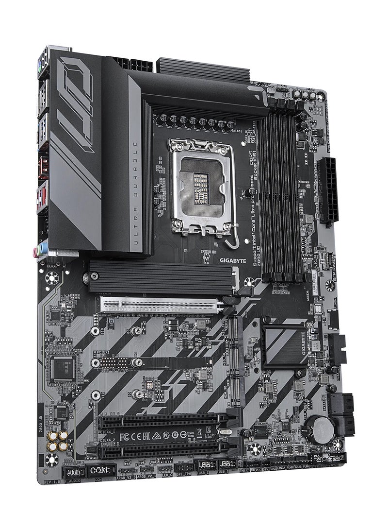 Z890 UD ATX Motherboard, Intel Z890 Chipset, LGA1851 Socket, Supports Up to 256GB DDR5 (4 x DIMM), 4 x M.2 Slots, 1 x PCIe 5.0 x16, 2.5 Gbps Ethernet, 1 x USB4 Type-C with DisplayPort 2.1, 1 x DisplayPort 2.1, AORUS AI Snatch, AI SNATCH Engine, HyperTune BIOS, Digital Twin VRM Design, EZ Debug Zone | Z890 UD Black