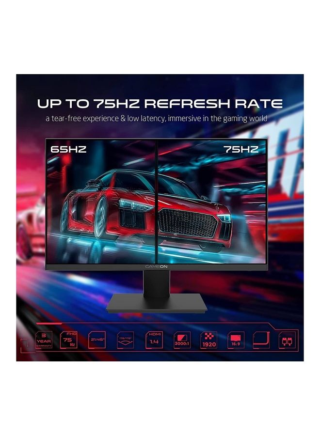 21.45-Inch With Gaming Monitor Flat Screen With FHD (1920x1080) VA Display 2 ms Response Time 75 Hz Refresh Rate With AMD FreeSync And Built-in Speaker Black