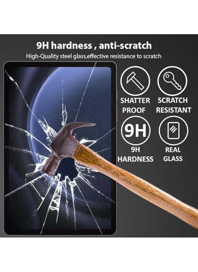Screen Protectors compatible with Samsung Galaxy Tab S9 FE, 9H hardness, anti-scratch, anti-oil, anti-bubbles, 2.5D round edge, transparent For Samsung Galaxy Tab S9 FE
