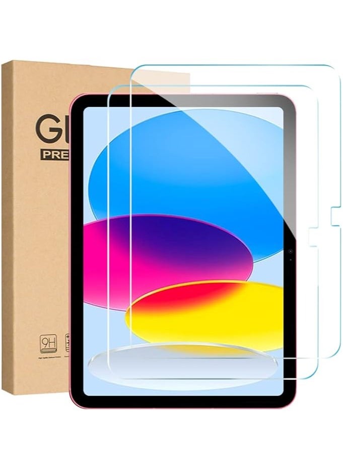 [2 Pack] Screen Protector for iPad 10th Generation (10.9-inch 2022 Models A2696/A2757/A2777), Tempered Glass Protective Film Guard for iPad 10 2022