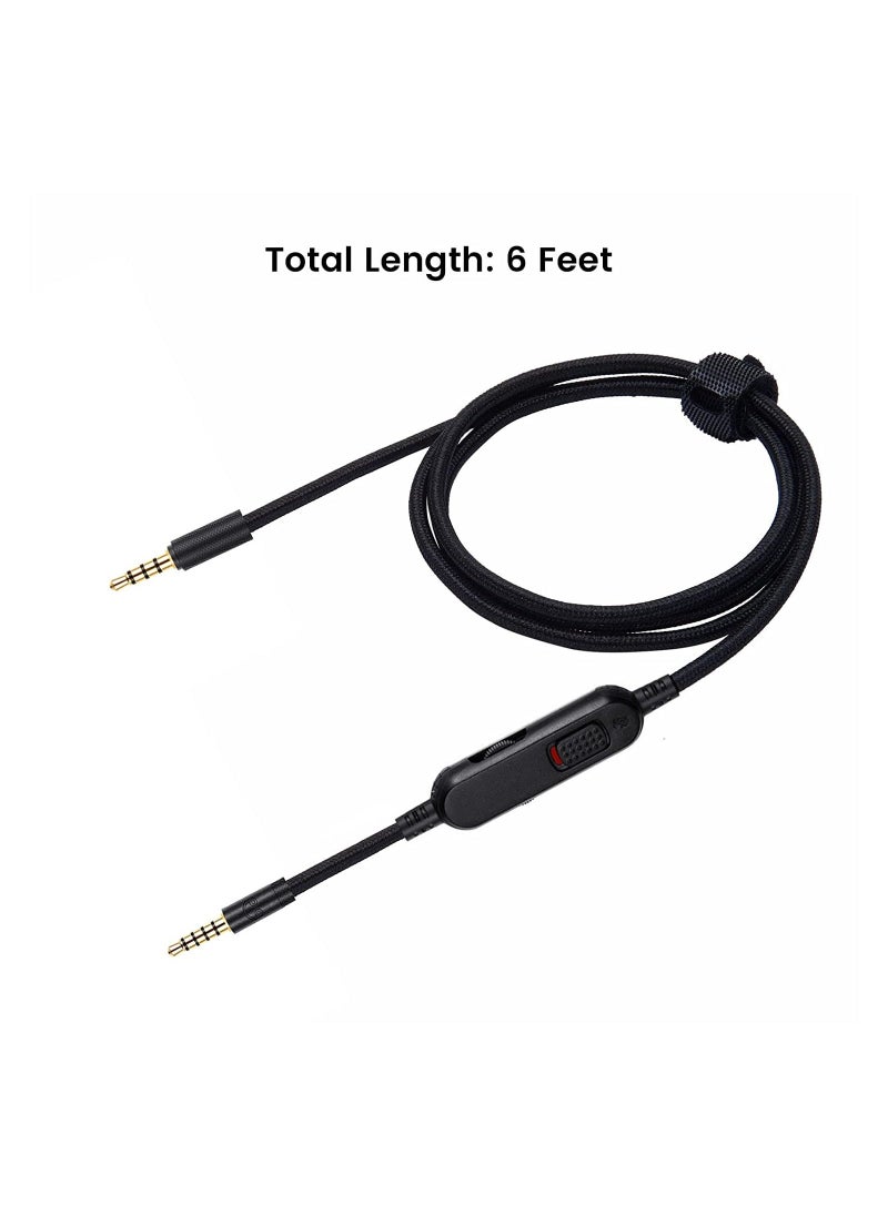 G Pro X Cord, Detachable Gaming Headset Cable Replacement for Logitech G Pro / G433 / G233, 3.5mm(1/8