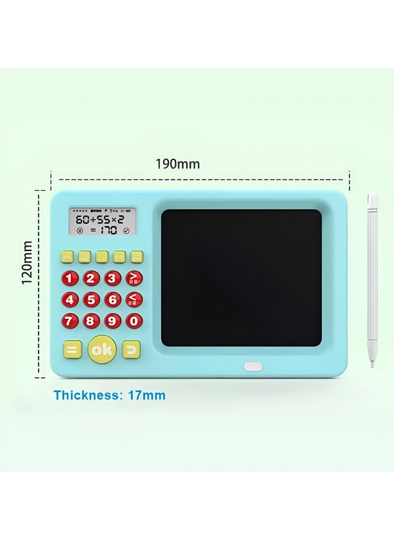 LCD Writing tablet for kids | Educational Math Tablet for Kids Aged 3-9 | Learn Addition, Subtraction, Multiplication & Division | Doodle Pad & Calculator