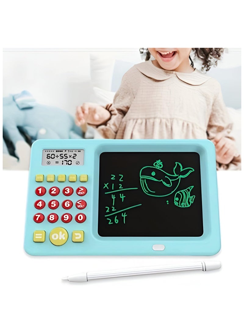 LCD Writing tablet for kids | Educational Math Tablet for Kids Aged 3-9 | Learn Addition, Subtraction, Multiplication & Division | Doodle Pad & Calculator