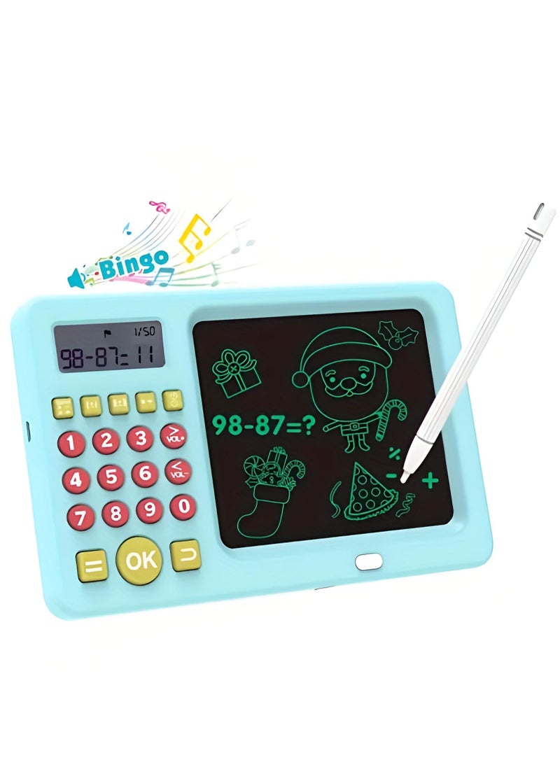 LCD Writing tablet for kids | Educational Math Tablet for Kids Aged 3-9 | Learn Addition, Subtraction, Multiplication & Division | Doodle Pad & Calculator