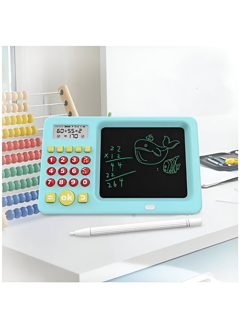 LCD Writing tablet for kids | Educational Math Tablet for Kids Aged 3-9 | Learn Addition, Subtraction, Multiplication & Division | Doodle Pad & Calculator