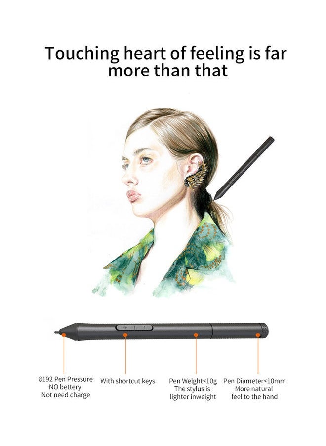 Digital Drawing Graphic Tablet Black