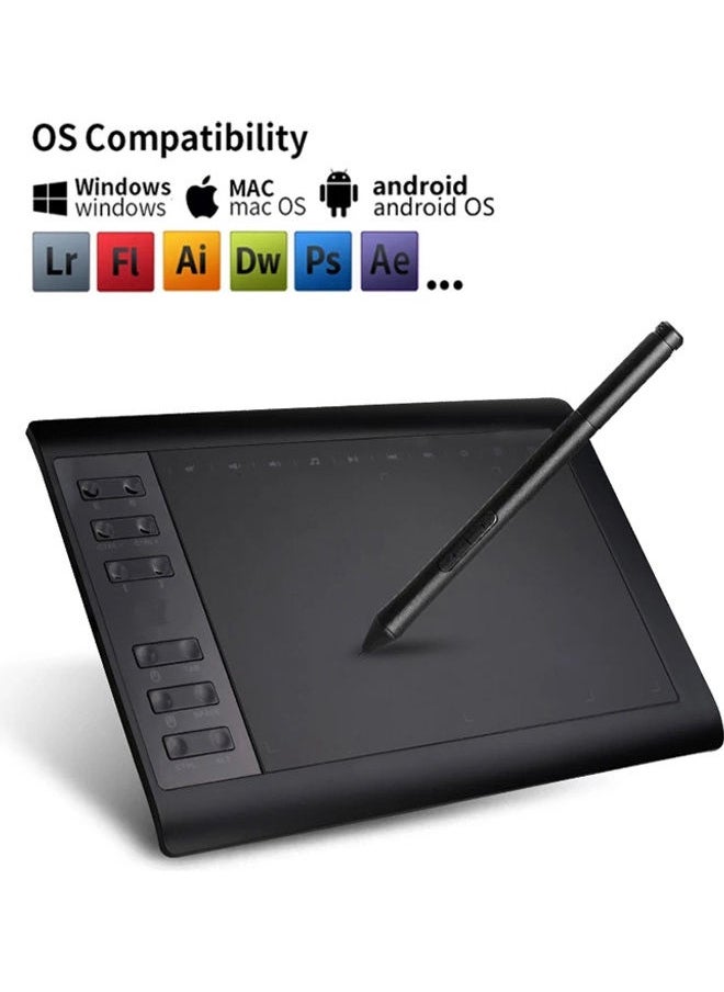 Digital Drawing Graphic Tablet Black