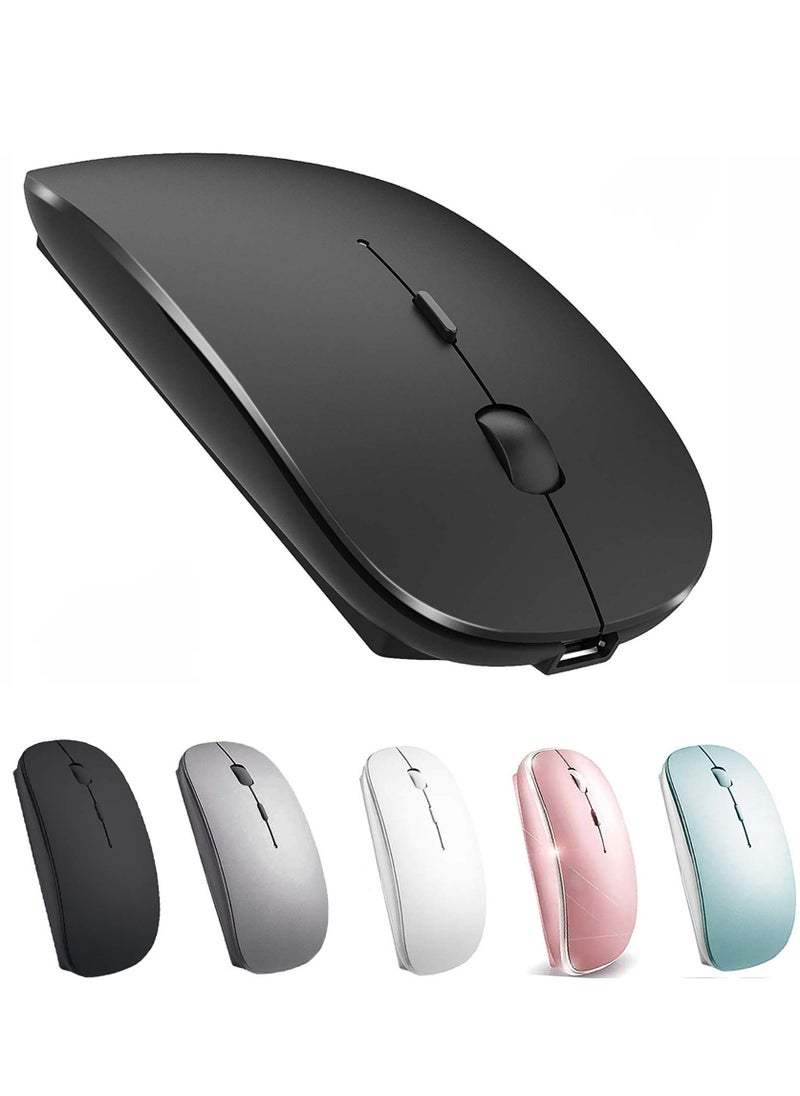 Wireless Mouse for MacBook Pro MacBook Air MacBook Laptop Mac iMac Desktop Computer Chromebook Win7/8/10/11 PC HP Dell Laptop (Black)