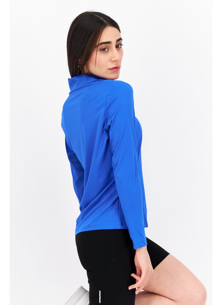 Women Sportswear Fit Long Sleeve Training Top, Blue