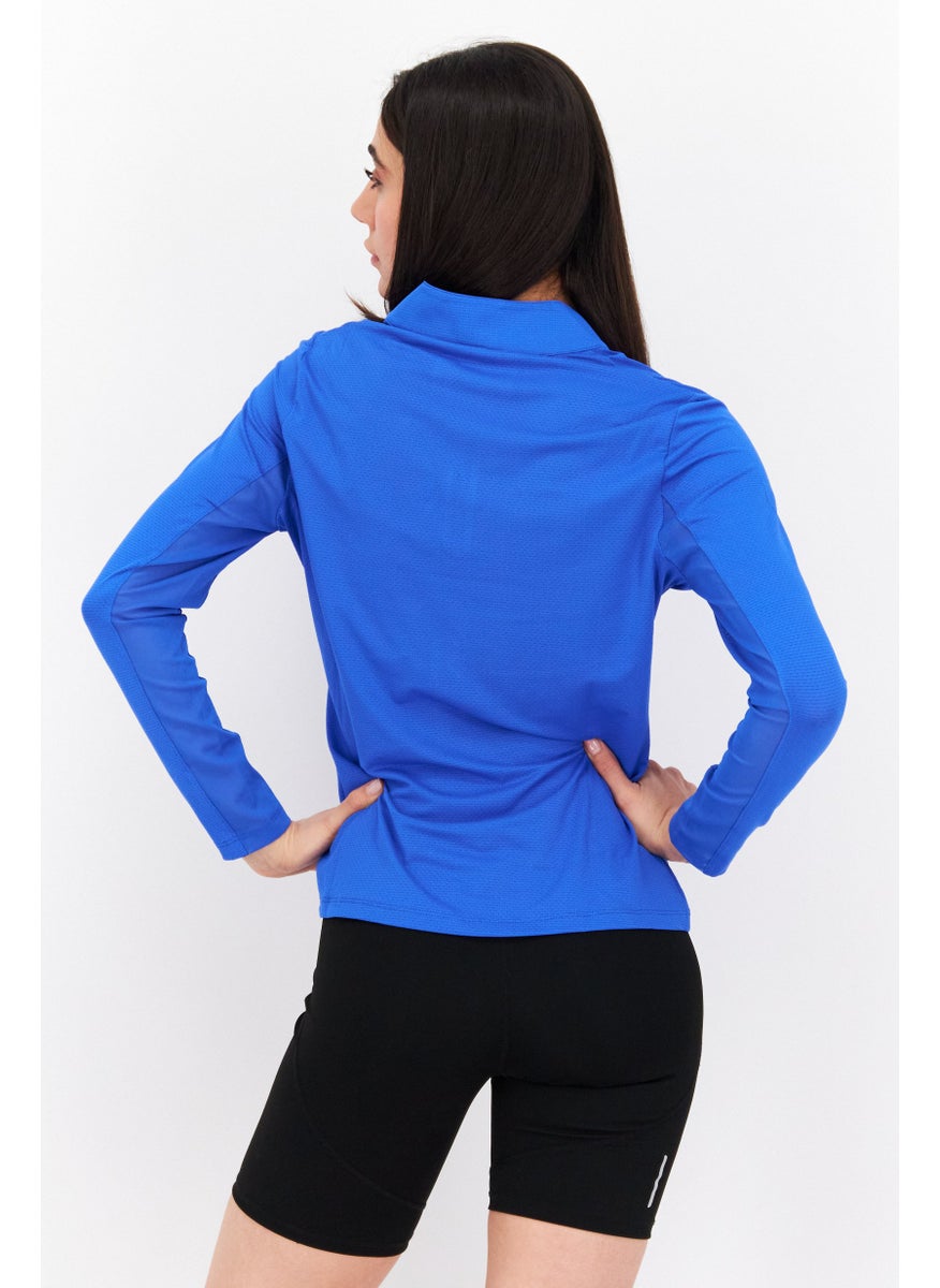 Women Sportswear Fit Long Sleeve Training Top, Blue