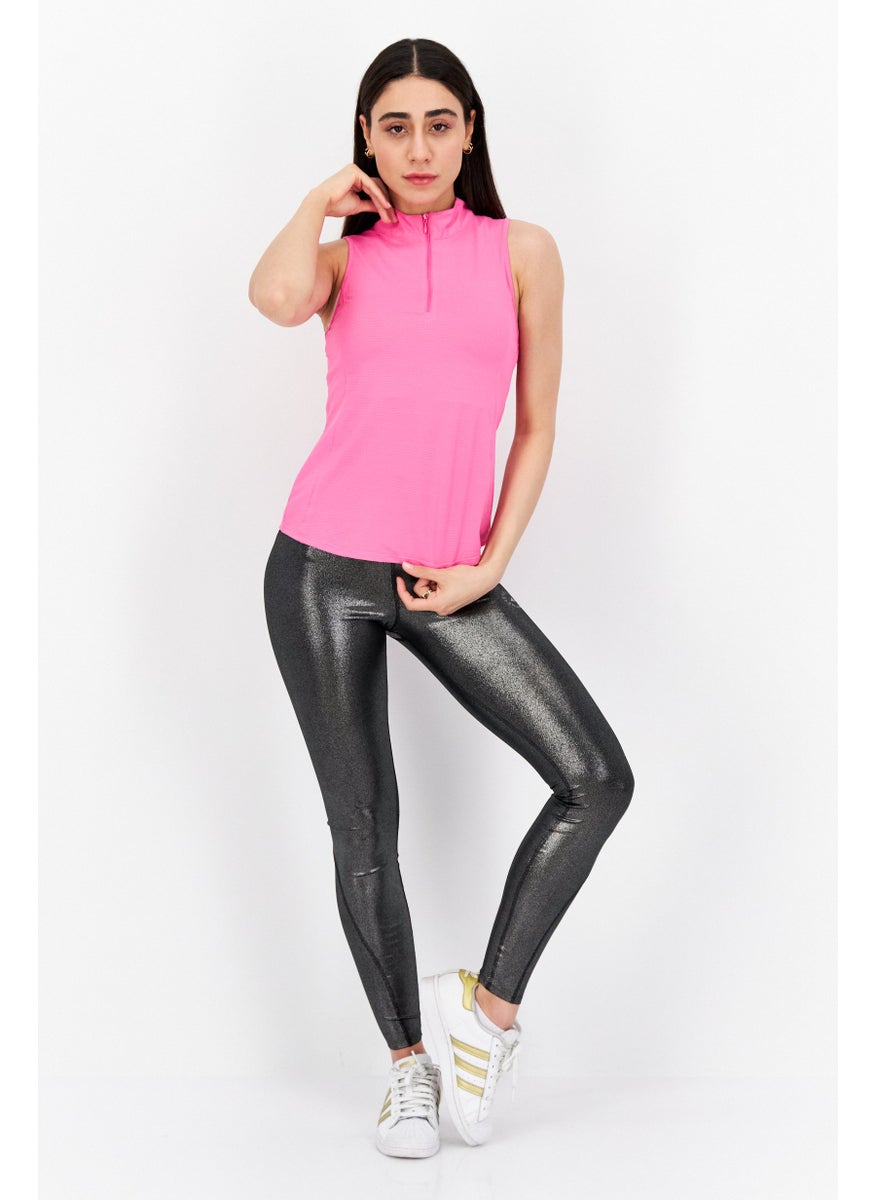 Women Sportswear Fit Sleeveless Running Top, Pink