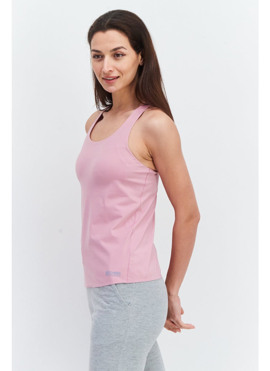 Women Sportswear Fit Sleeveless Yoga Top, Mauve