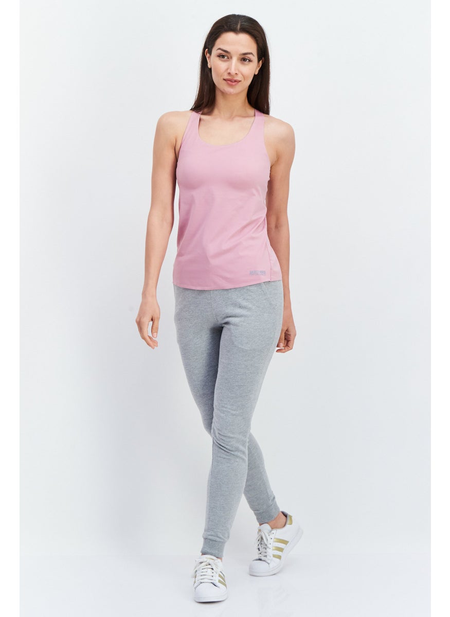 Women Sportswear Fit Sleeveless Yoga Top, Mauve