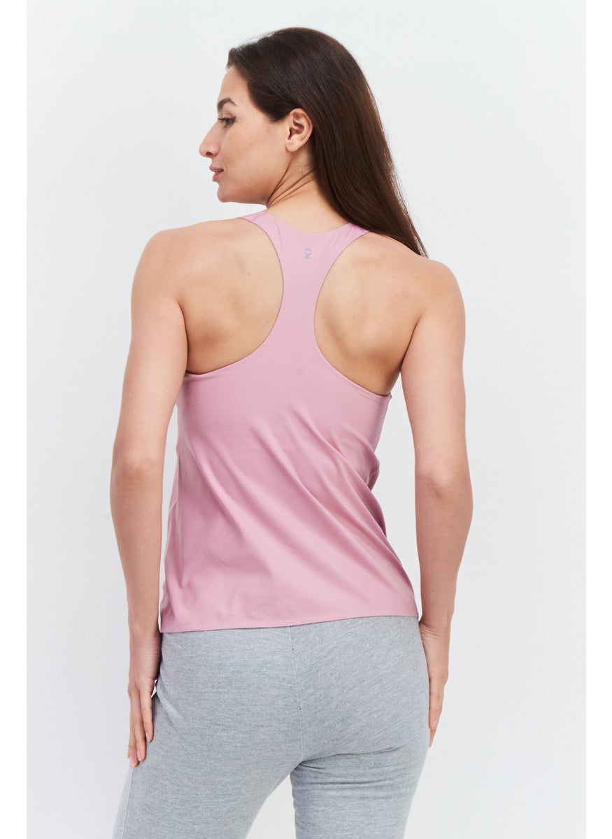 Women Sportswear Fit Sleeveless Yoga Top, Mauve