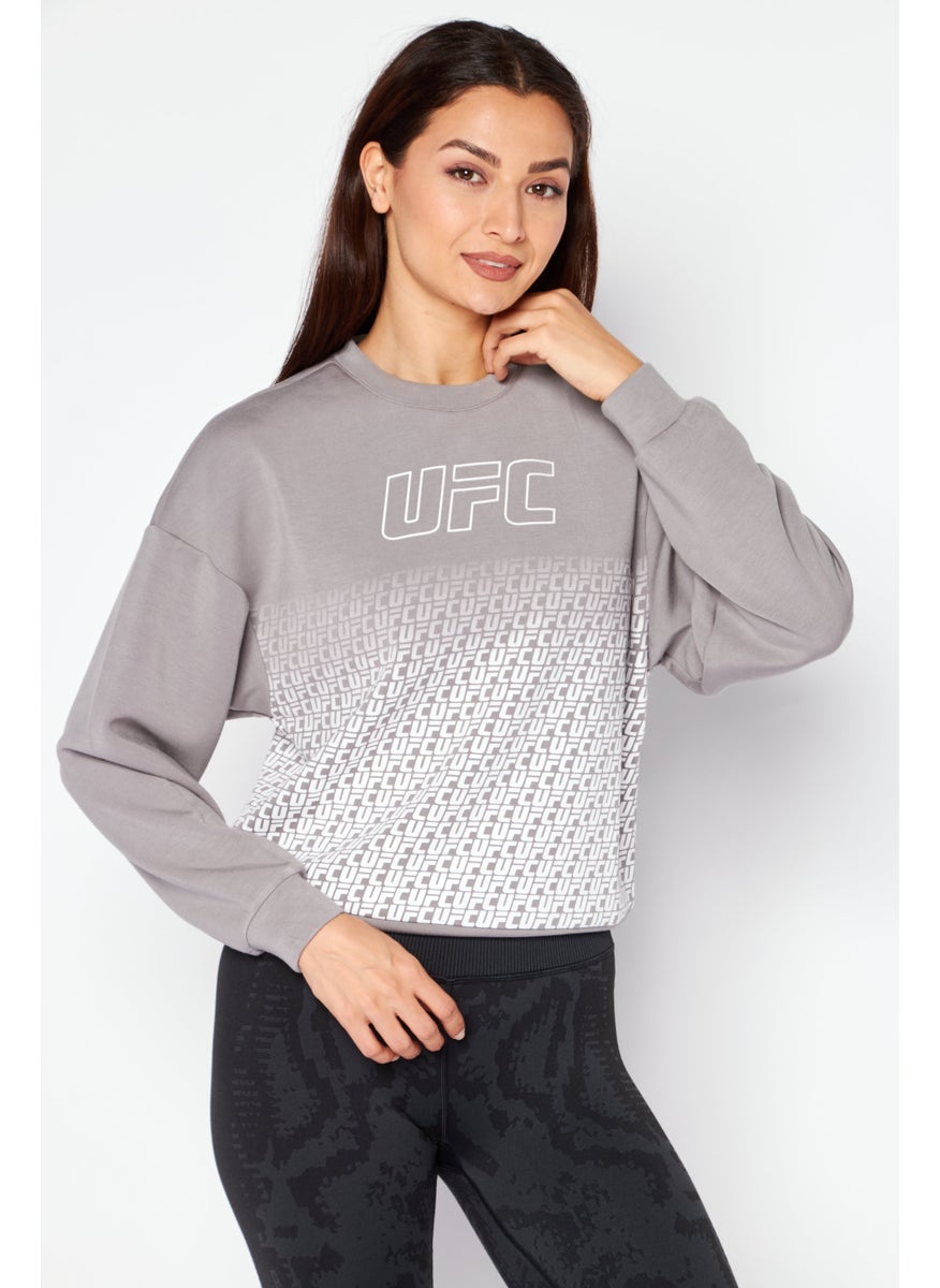 Women Sportswear Fit Long Sleeves Training Sweatshirt, Grey