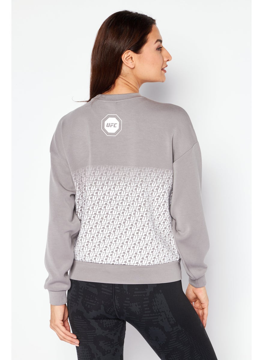 Women Sportswear Fit Long Sleeves Training Sweatshirt, Grey