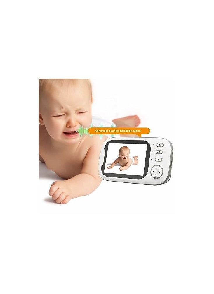 soobu Baby Monitoring Device, Camera Baby Monitor WiFi 100-240V Alarm Clock Reminder 2 Way Voice Intercom with Camera and Sound for Home (EU Plug)