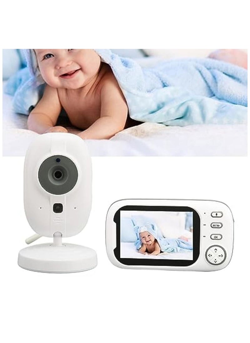 soobu Baby Monitoring Device, Camera Baby Monitor WiFi 100-240V Alarm Clock Reminder 2 Way Voice Intercom with Camera and Sound for Home (EU Plug)