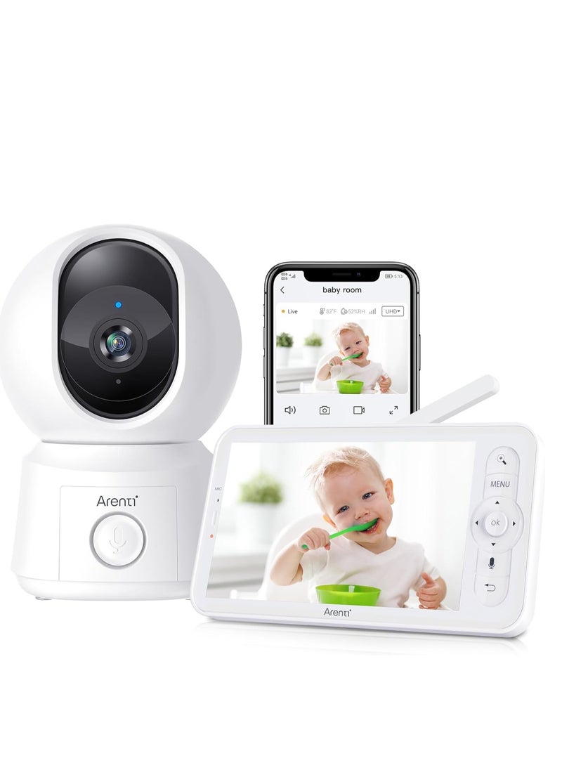 1080P WiFi Baby Monitor with Night Vision, 5