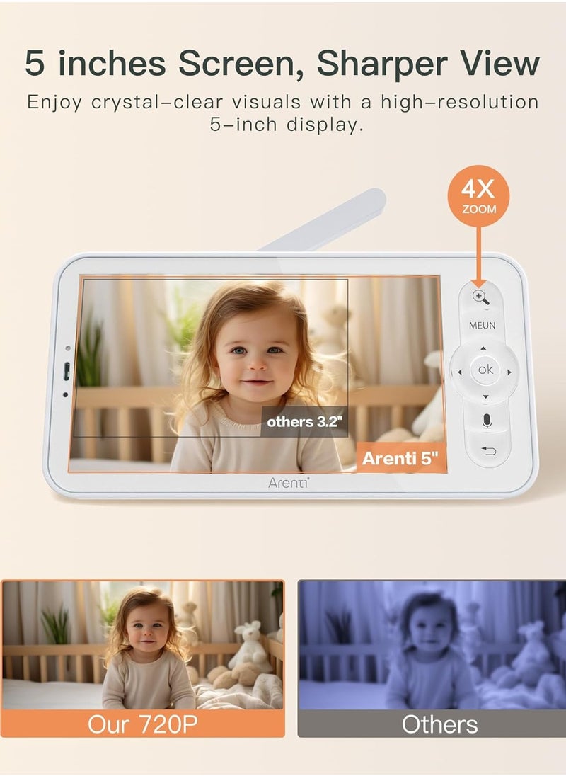 1080P WiFi Baby Monitor with Night Vision, 5