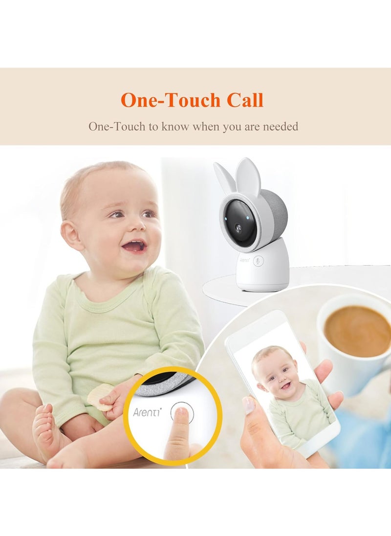 Baby Monitor with Two 2K/3MP HD Cameras, 5