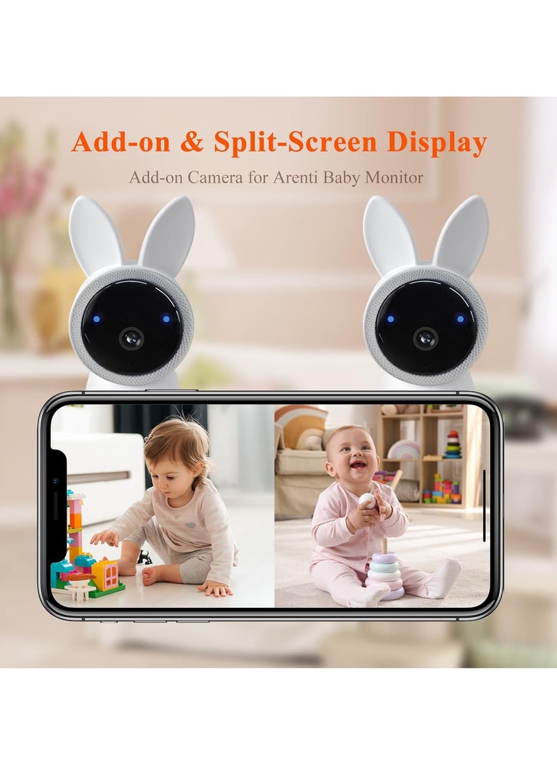 Baby Monitor with Two 2K/3MP HD Cameras, 5