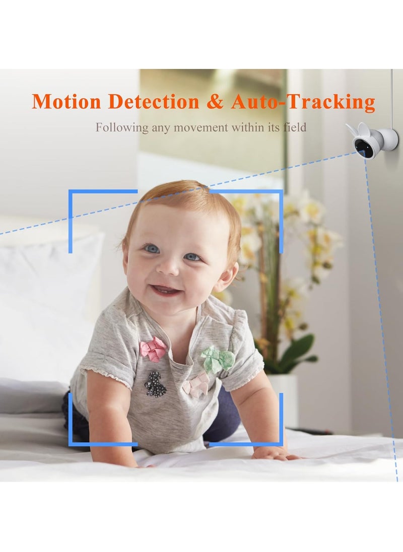 Baby Monitor with Two 2K/3MP HD Cameras, 5