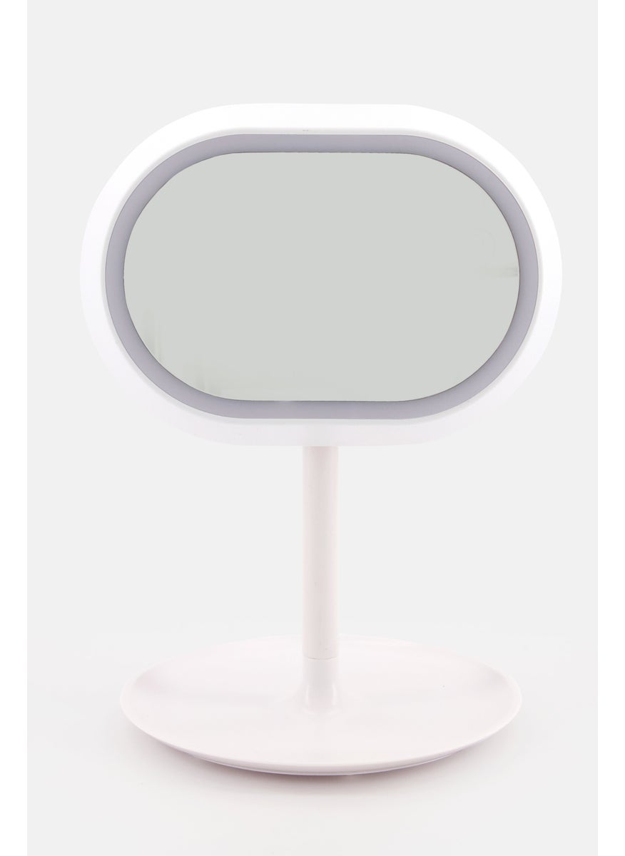 Clip Sensor Light Mirror, White