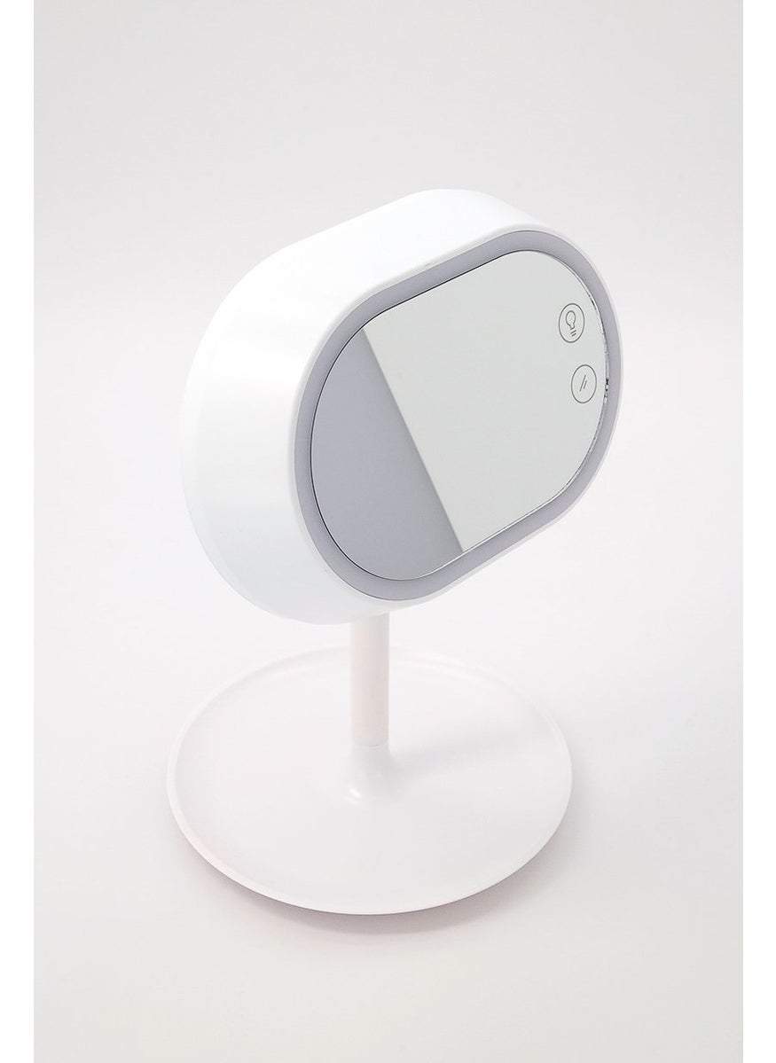 Clip Sensor Light Mirror, White