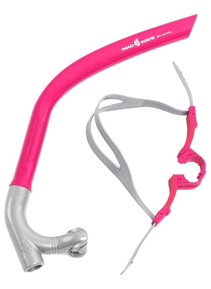 Mad Wave Swimming Pro Snorkel Breathe Trainer- Pink