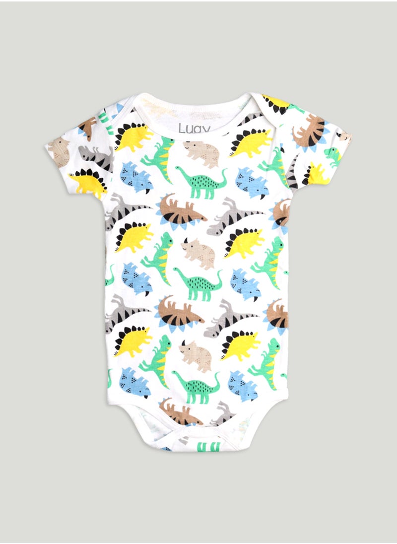 LUAY 100% Organic Cotton  Based Onesies | Sleepsuits| Night Suits|Jumpsuit | Wondersuit for Baby Boys & Baby Girls, New-Born, infants,Toddlers_ Including Vibrant Pattren & Colors Create festive look