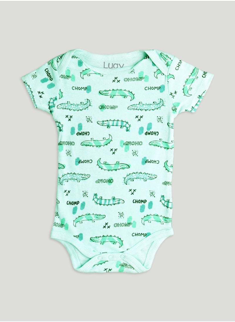 LUAY 100% Organic Cotton  Based Onesies | Sleepsuits| Night Suits|Jumpsuit | Wondersuit for Baby Boys & Baby Girls, New-Born, infants,Toddlers_ Including Vibrant Pattren & Colors Create festive look