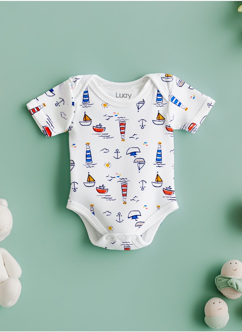 LUAY 100% Organic Cotton Clothing | Baby Clothes | Sleepsuits | Jumpsuits | Wonderful Suits for Baby Boys & Baby Girls, Newborns, Infants, Toddlers | Includes Vibrant Designs & Colors for a Festive Look