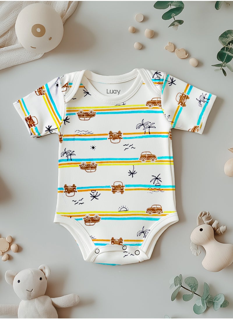 LUAY 100% Organic Cotton Clothing | Baby Clothes | Sleepsuits | Jumpsuits | Wonderful Suits for Baby Boys & Baby Girls, Newborns, Infants, Toddlers | Includes Vibrant Designs & Colors for a Festive Look