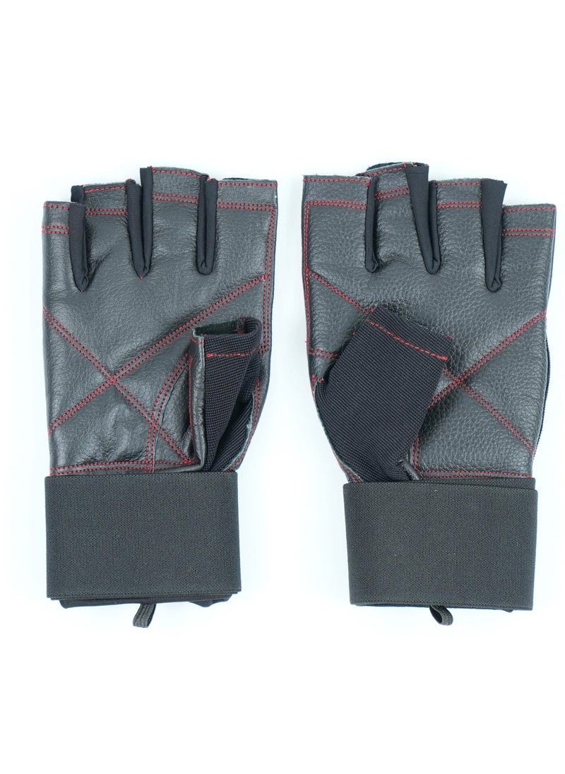 Axox Fitness Leather Lifting Gloves (Medium) – Comfort, Grip, and Protection