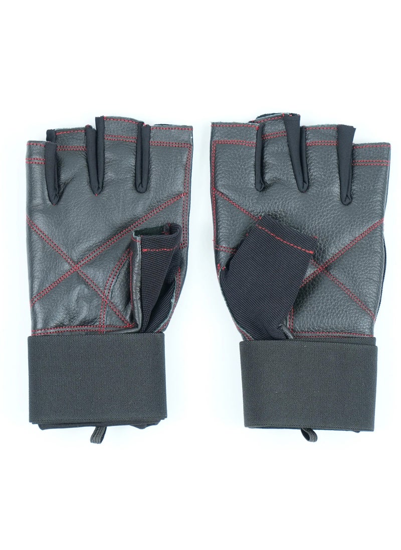 Axox Fitness Leather Lifting Gloves (Medium) – Comfort, Grip, and Protection