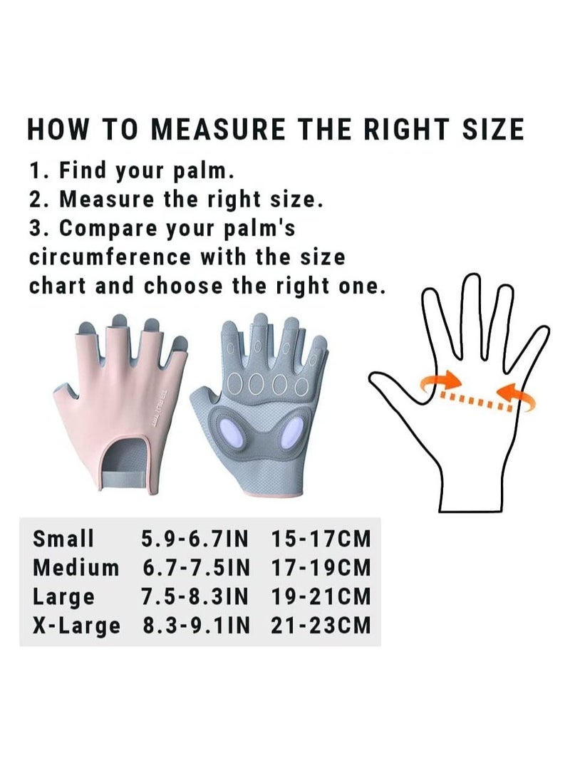 Workout Gloves for Women Fingerless Weight Lifting Gloves for Exercise Lightweight Breathable Gym Gloves for Weightlifting Fitness Training Climbing Cycling and Rowing