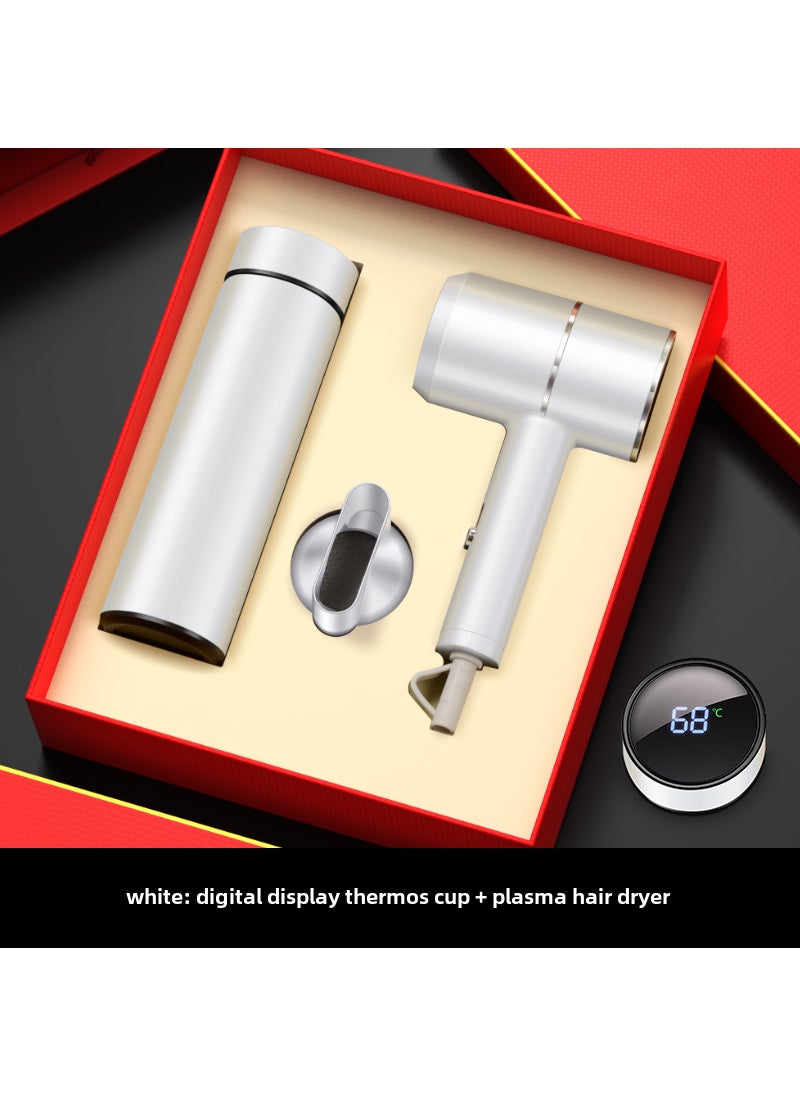 Corporate Anniversary Gift Hair Dryer Set White digital display cup hair dryer/gift box